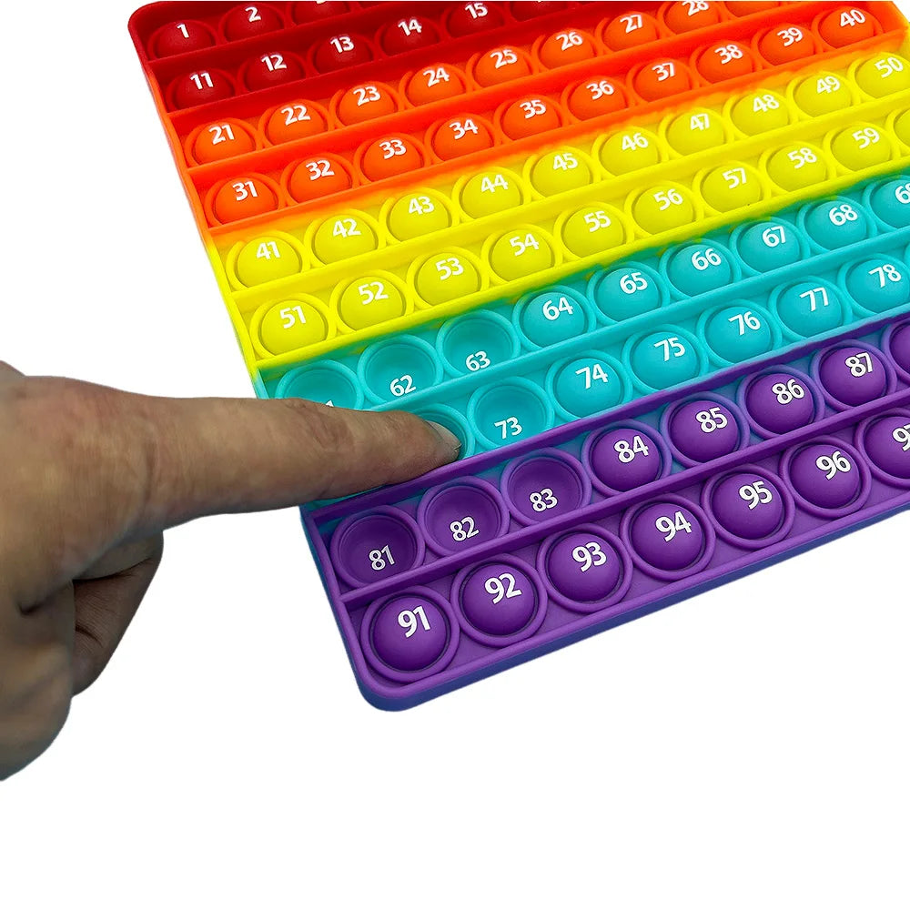 1–100 Number Push Bubble Counting Mat – educational toy photo 6