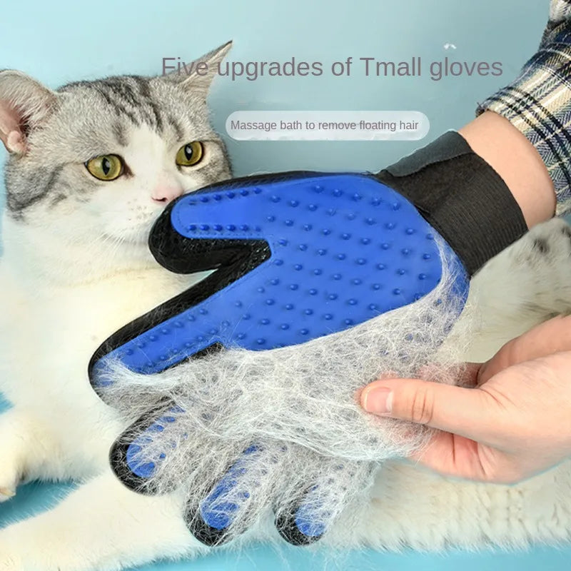 Silicone Pet Grooming & Bath Glove – Massage Brush Mitt for Dogs & Cats, Deshedding & Washing