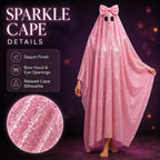 Women's Glitter Ghost Costume Cape – photo 6