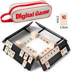 Rummy Tile Game Set – 106 Tiles with 4 Racks & Portable Travel Case, Classic Family Board Game