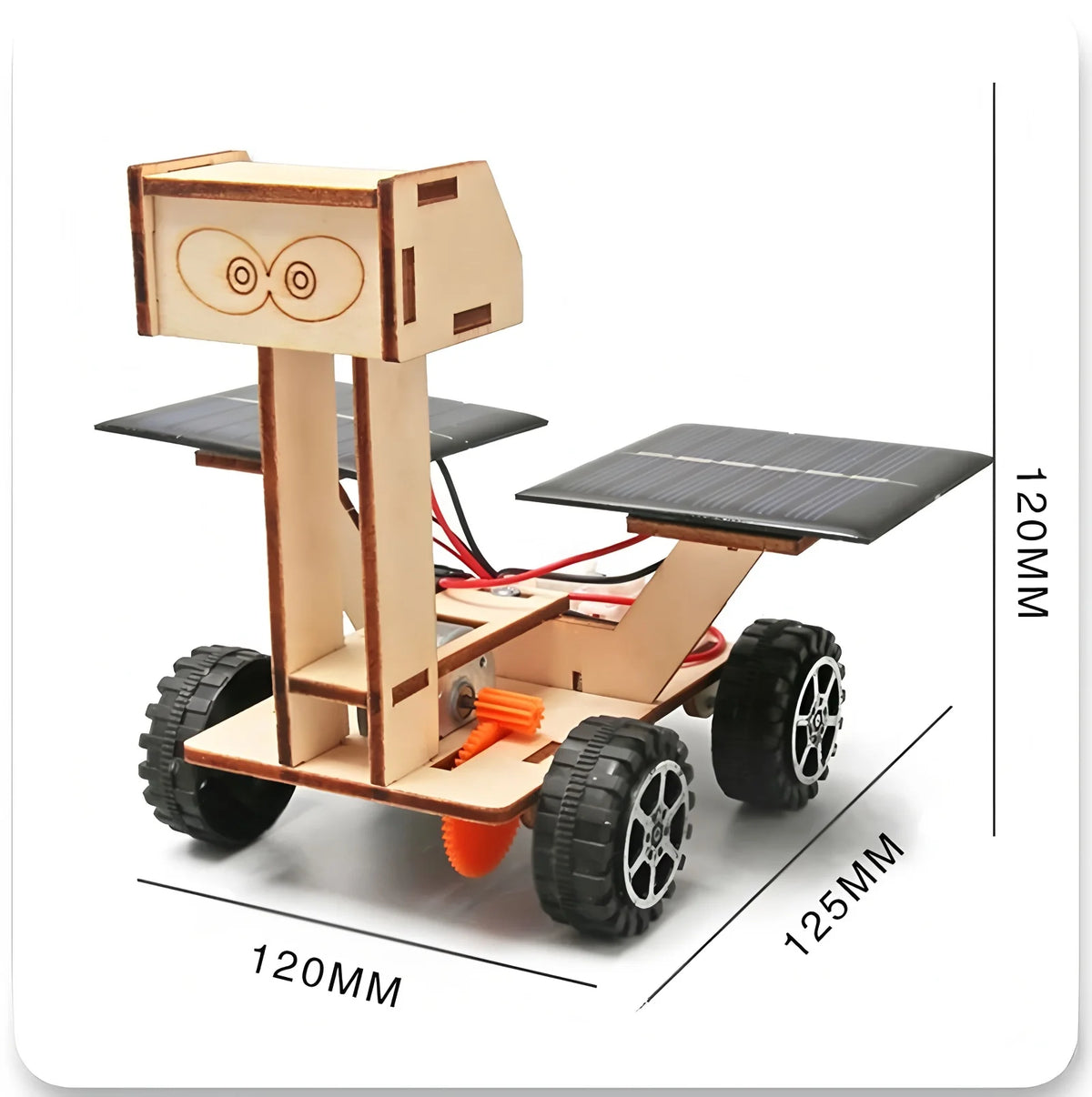 Solar-Powered Car & Lunar Rover DIY Wooden Model Kits – stem kit photo 4