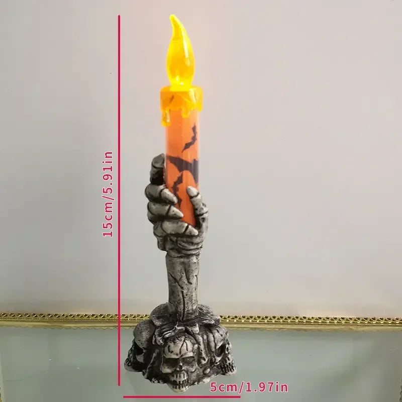 Halloween Skeleton Hand LED Candle – halloween decor photo 5