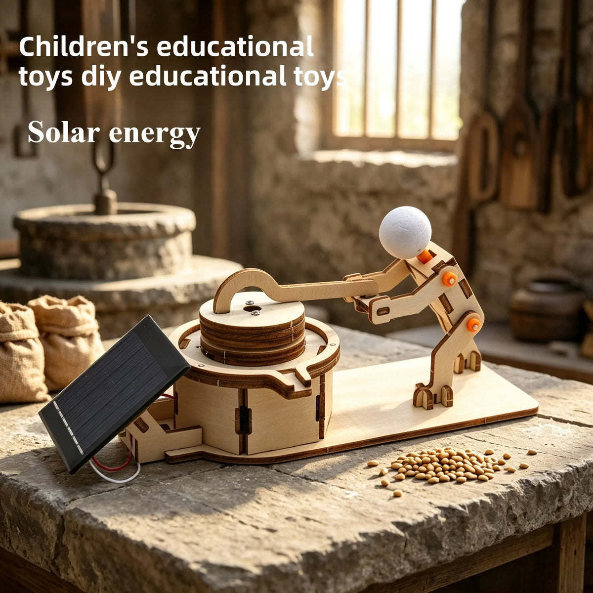 Solar-Powered Car & Lunar Rover DIY Wooden Model Kits – stem kit photo 23