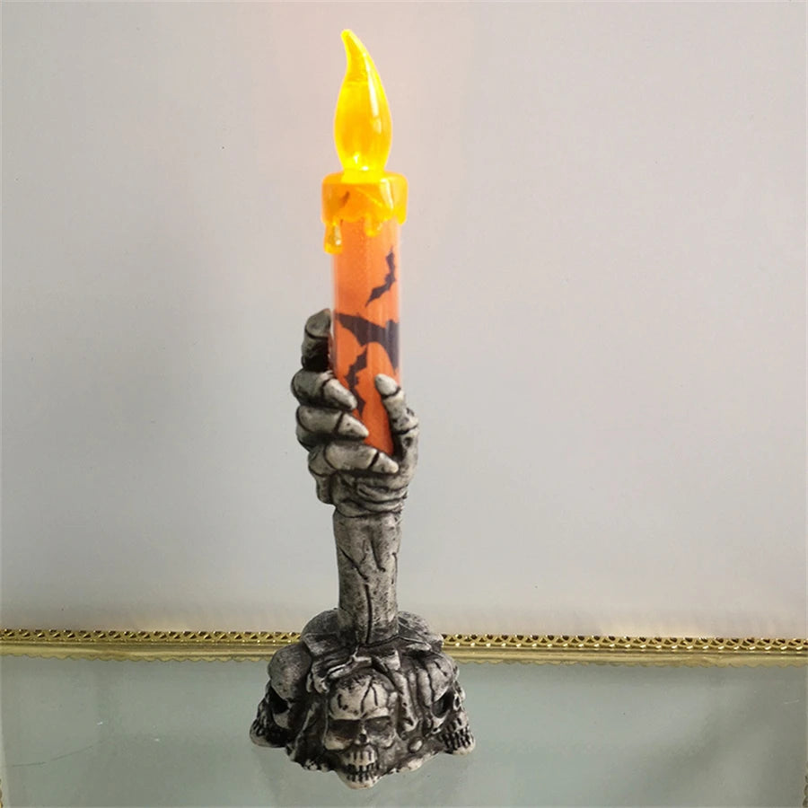 Halloween Skeleton Hand LED Candle – halloween decor photo 9