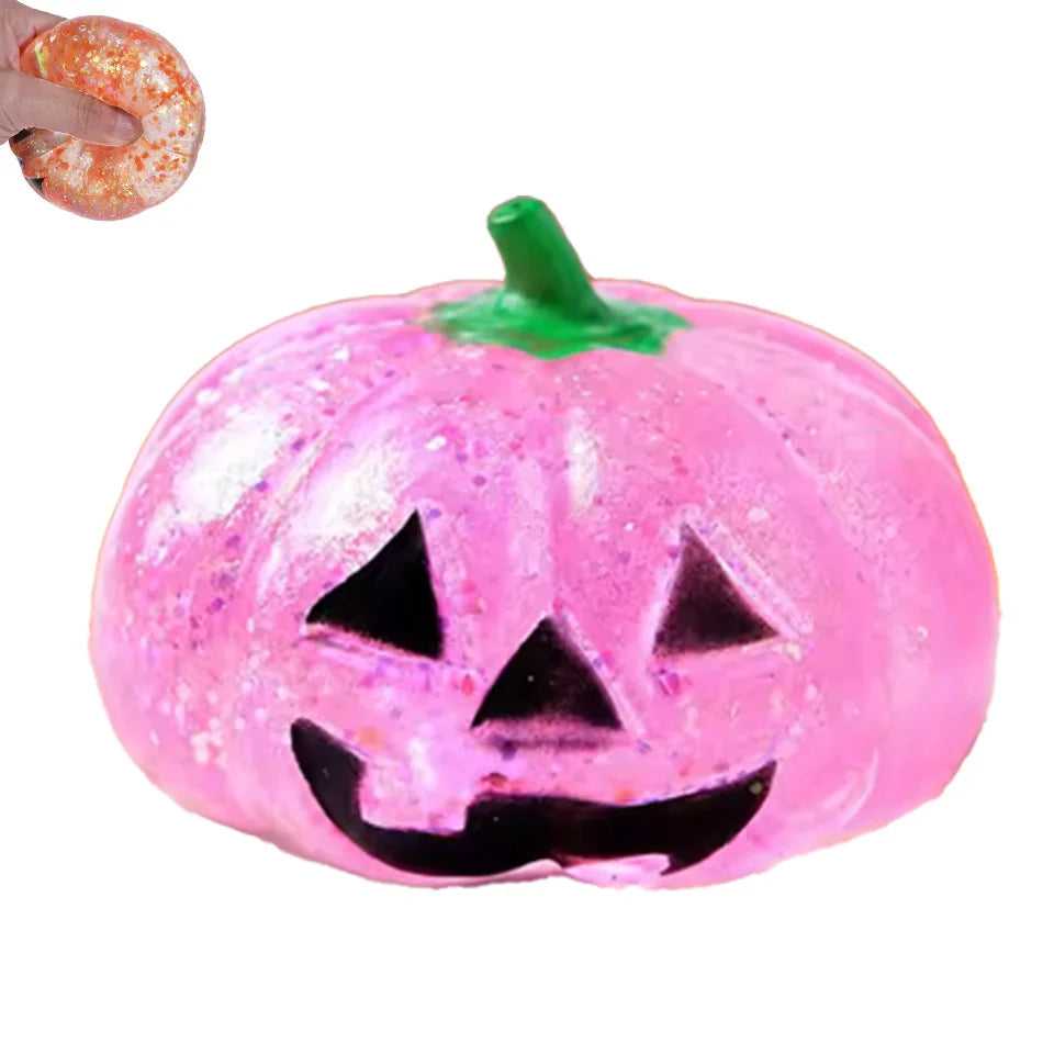 Glitter Pumpkin Squishy Balls – squishy toy photo 8