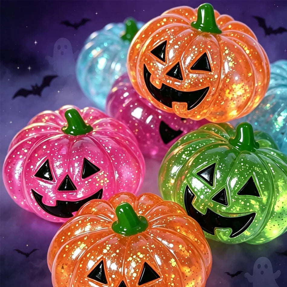 Glitter Pumpkin Squishy Balls – squishy toy photo 4