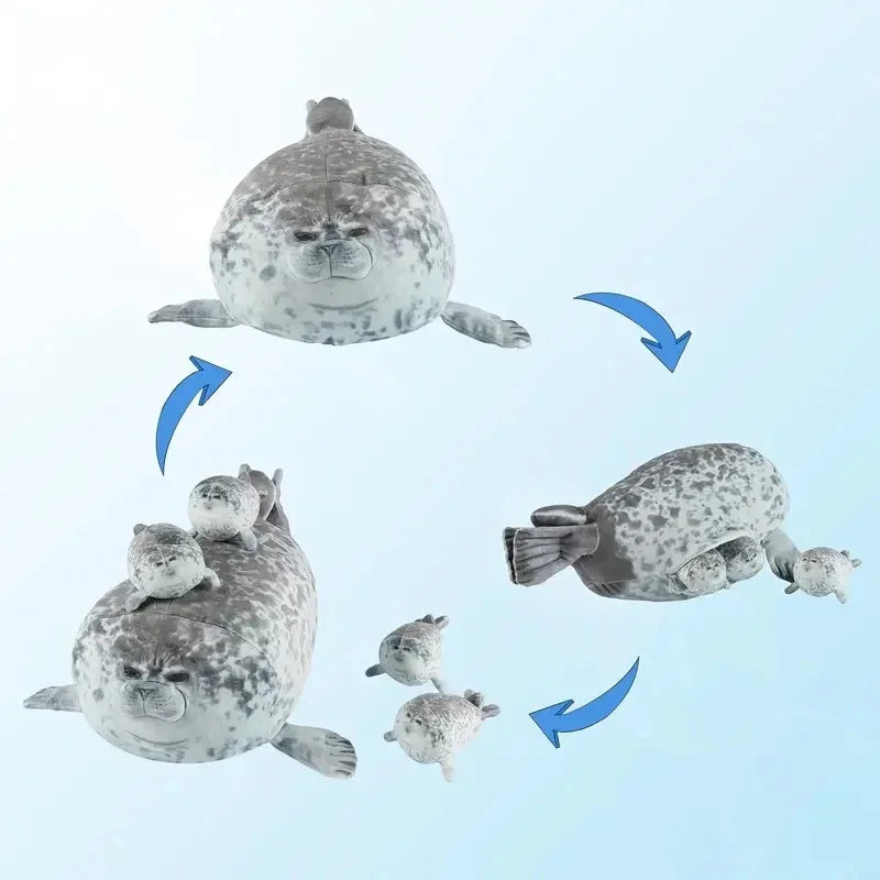 Mother Seal Plush with 4 Baby Seals – plush toy photo 6