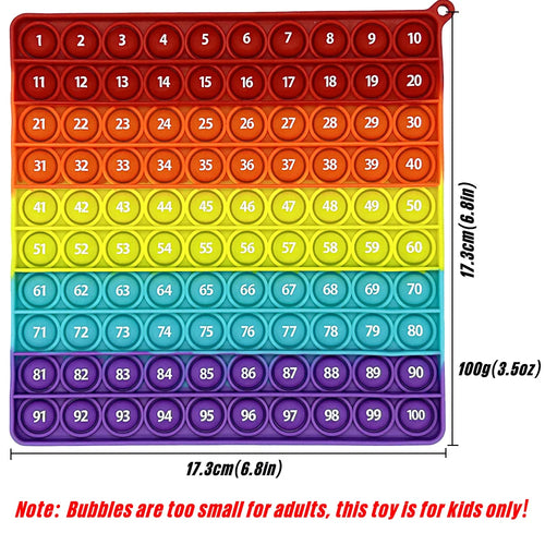 1–100 Number Push Bubble Counting Mat – educational toy photo 2