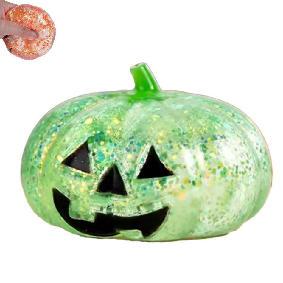 Glitter Pumpkin Squishy Balls – squishy toy photo 9