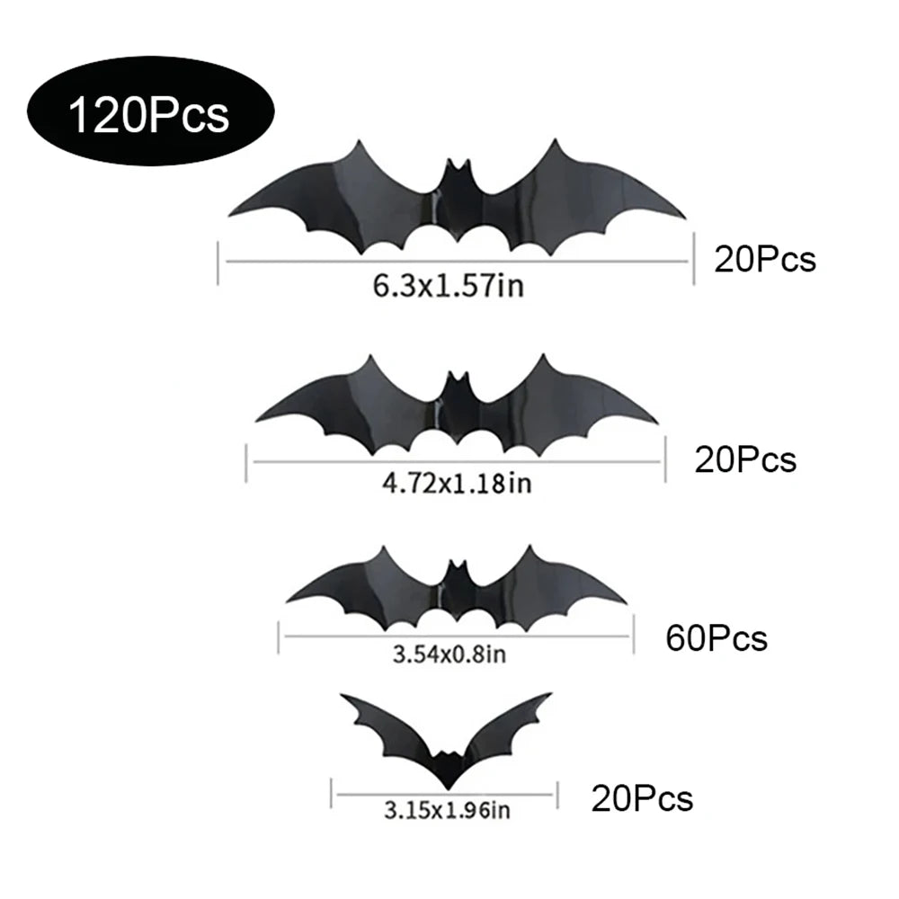 3D Black Bat Wall Stickers – halloween decor photo 11