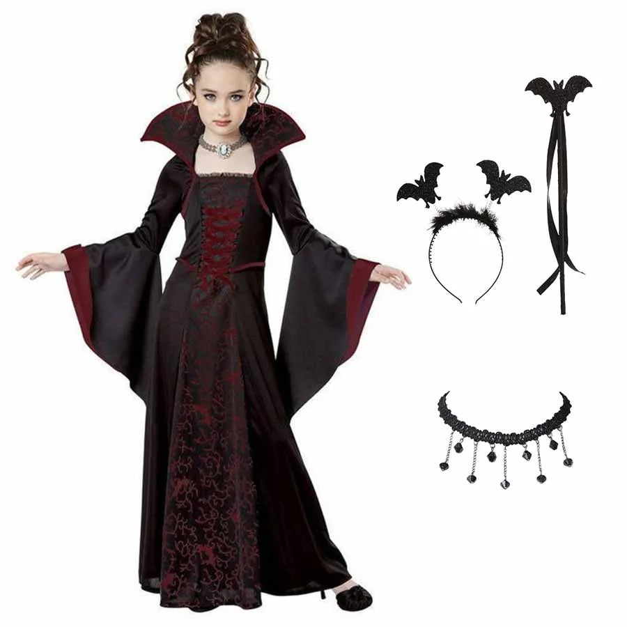 Girls Vampire Tutu Dress Costume – kids costume photo 12