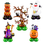 Giant Foil Party Balloons – Standing Halloween Ghost, Pumpkin & Skull Plus Christmas Santa & Snowman Designs