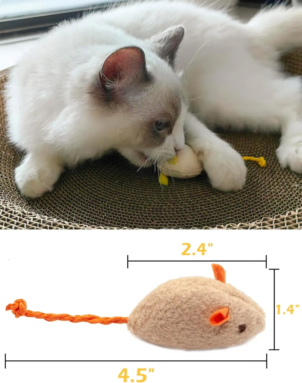 Catnip Mouse Cat Toys with Rattle – photo 3
