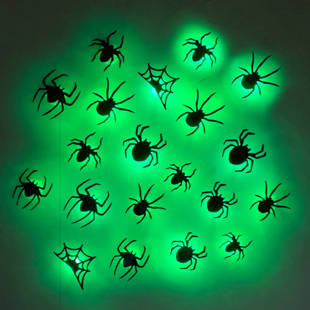 Halloween LED 3D Bat & Spider Wall Stickers – halloween decor photo 3