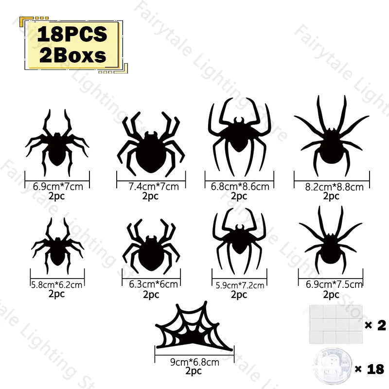 Halloween LED 3D Bat & Spider Wall Stickers – halloween decor photo 10