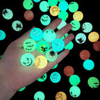 Glow-in-the-Dark Halloween Bouncy Balls – Spider, Bat & Ghost Party Favors, 10, 30 or 50 Pack