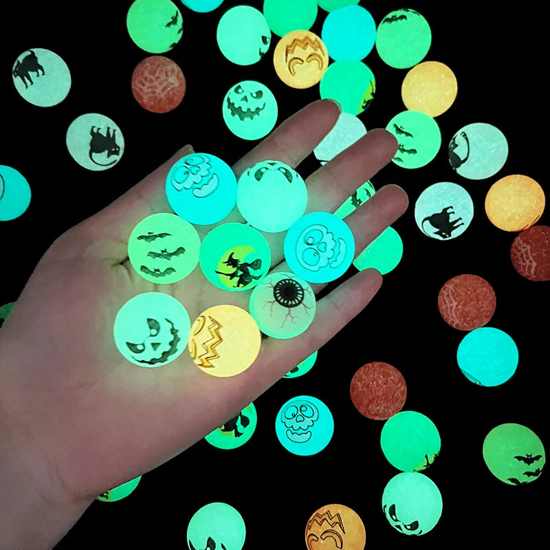 Glow-in-the-Dark Halloween Bouncy Balls – Spider, Bat & Ghost Party Favors, 10, 30 or 50 Pack