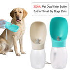 Portable Dog Water Bottle 300 ml – Leakproof Travel Drinking Bottle with Bowl for Dogs & Cats