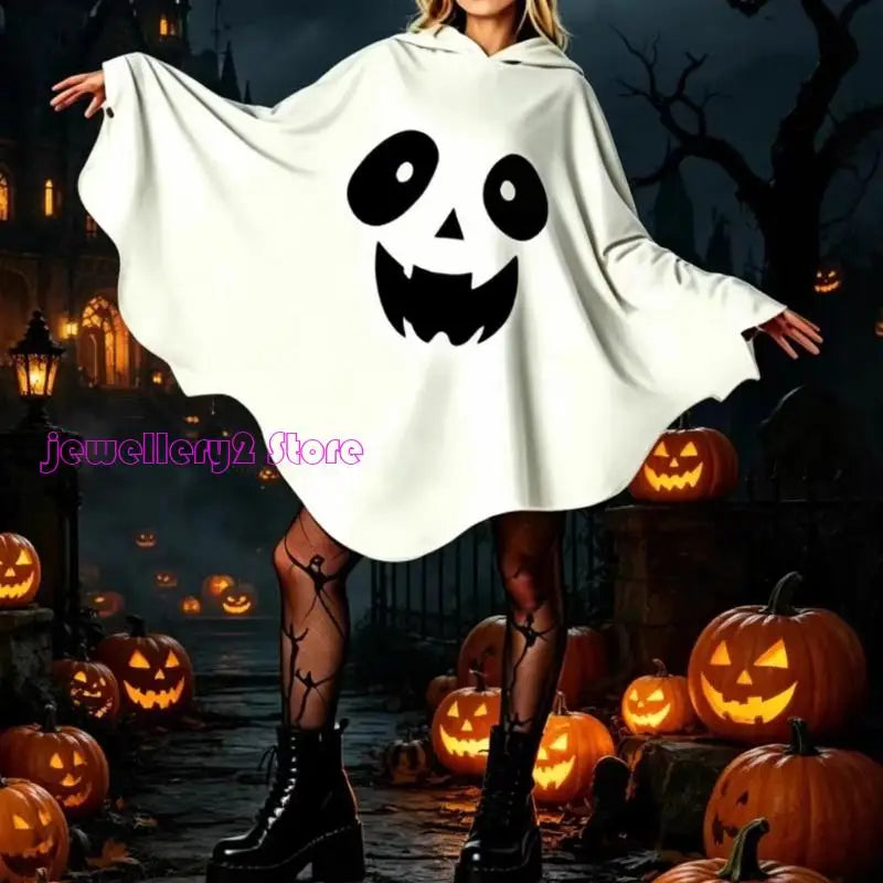 Hooded Ghost Poncho Costume – photo 2