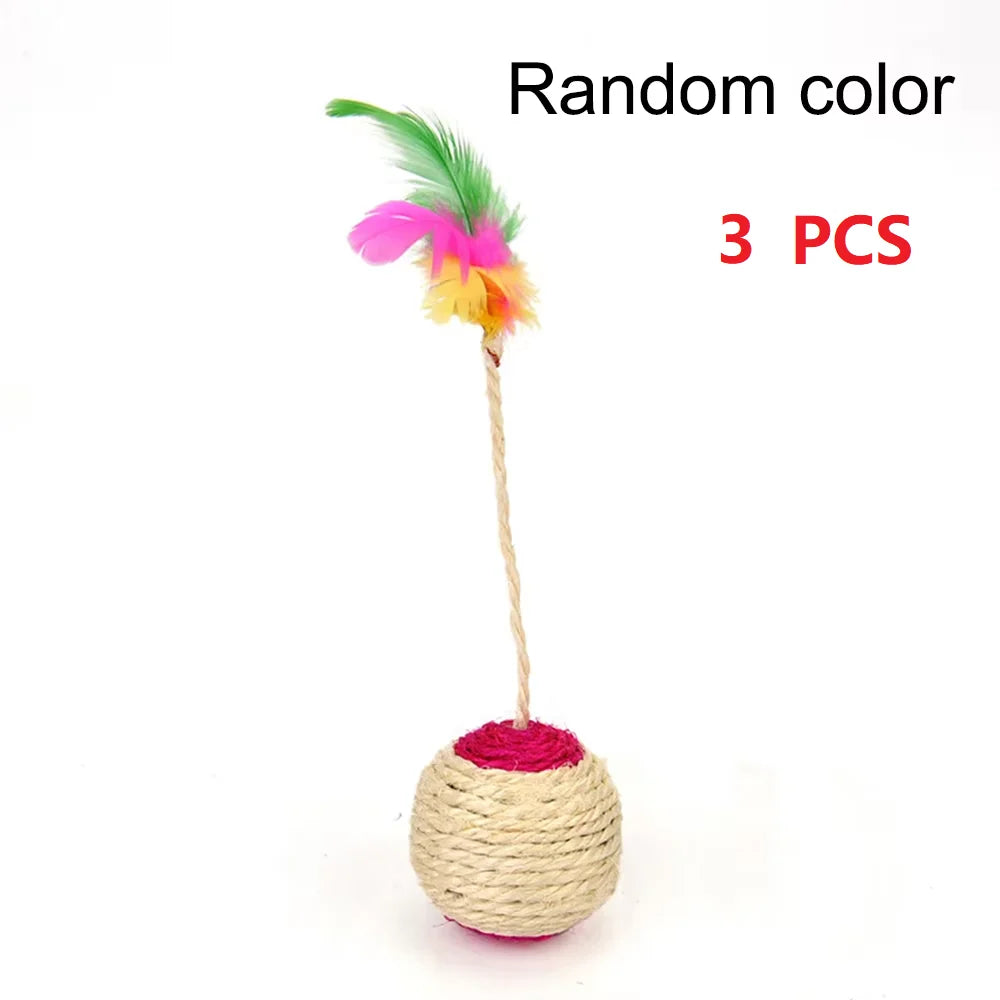Sisal Feather Shuttlecock Cat Toy – cat toys photo 8