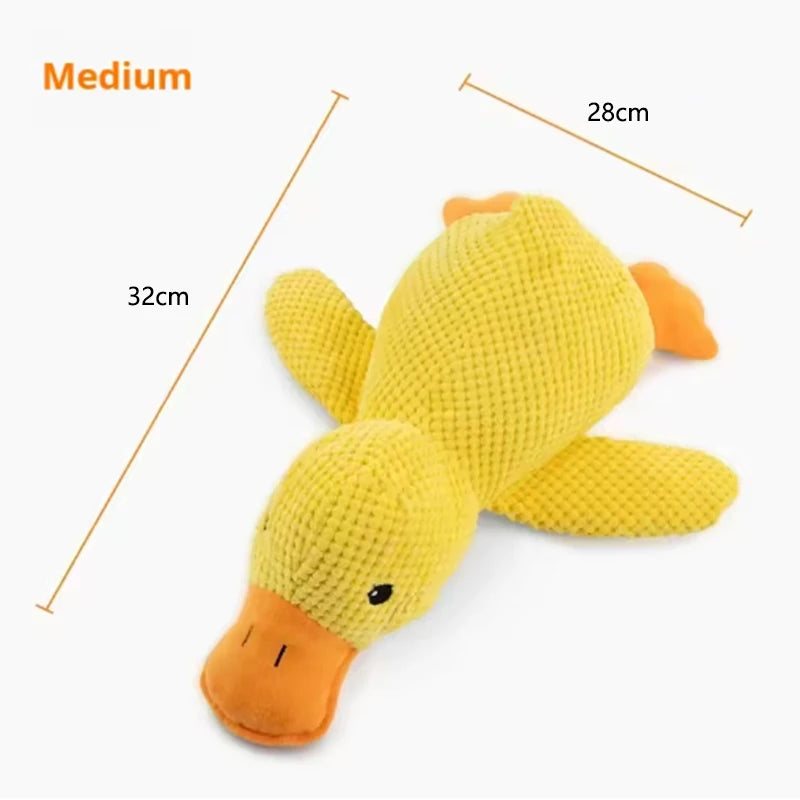 Yellow Duck Plush Dog Toy – photo 9