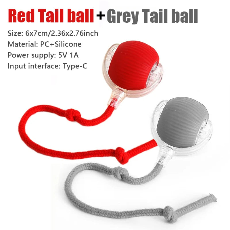 Automatic Rolling Cat Ball with Mouse Tail – cat toys photo 10