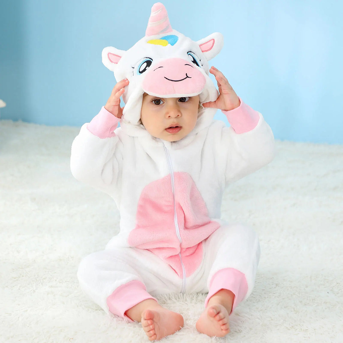 Baby Animal Kigurumi Romper Costume – baby costume photo 13
