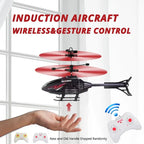 Gesture Control RC Helicopter – Hand-Sensing Flying Toy with Remote, LED Lights & USB Charging