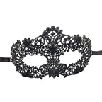Black Lace Venetian Masquerade Eye Mask – costume mask photo 8