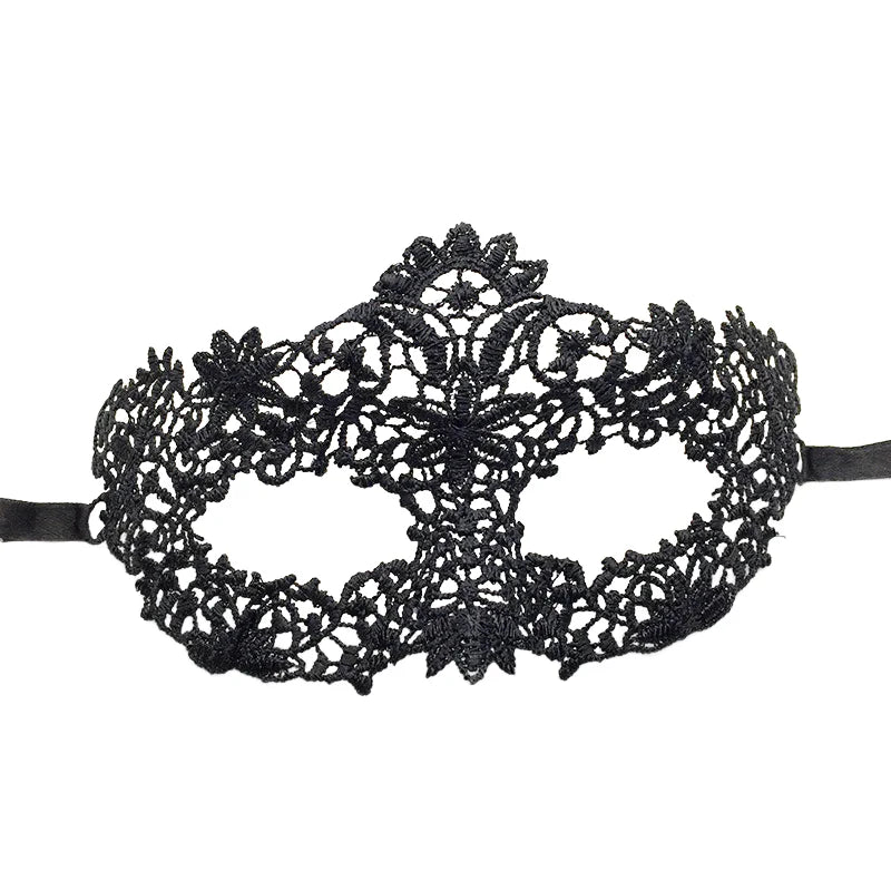 Black Lace Venetian Masquerade Eye Mask – costume mask photo 8