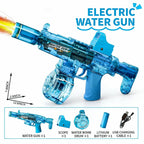 Electric Water Gun with Recoil & Lights – Automatic Water Blaster Toy for Summer, Pool & Beach, 14 Styles
