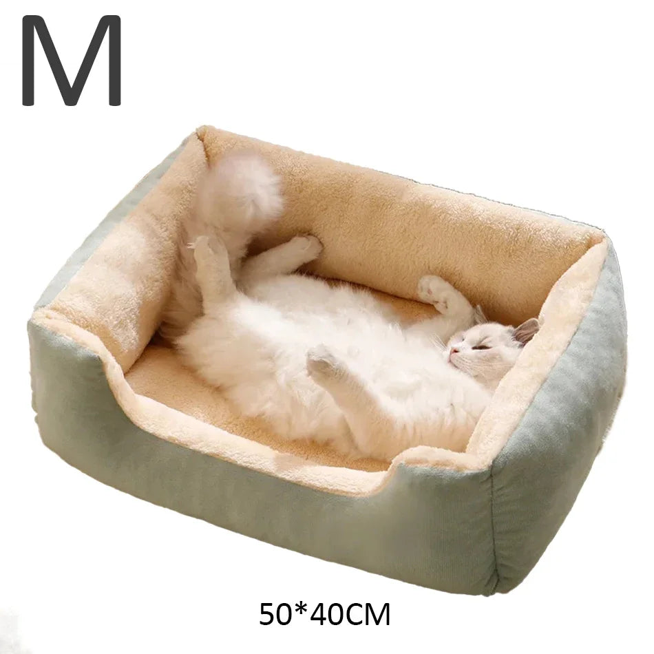 Soft Plush Cat Bed Basket – pet bed photo 20