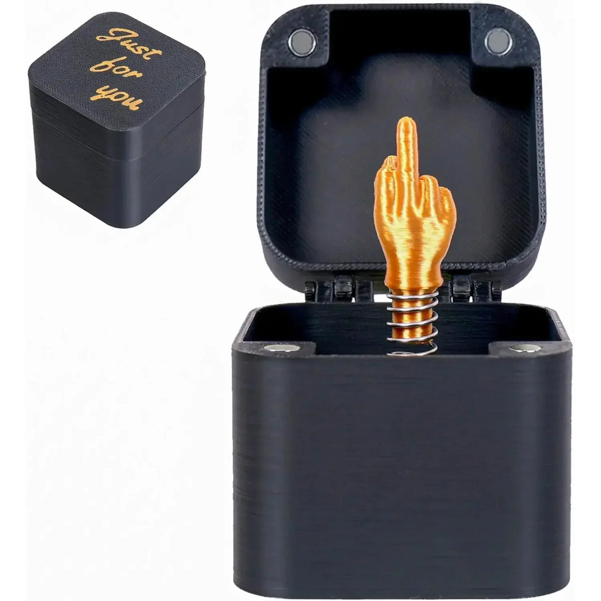 Middle Finger in a Box – Funny Desk Decor Gag Gift for Birthdays, Christmas & White Elephant