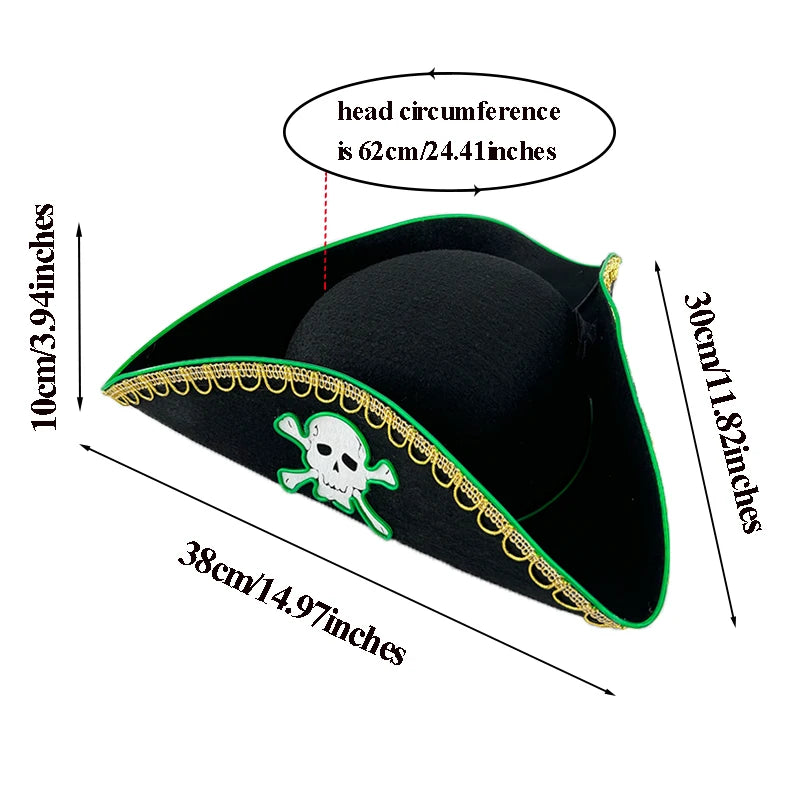 LED Light-Up Pirate Hat & Party Mask – costume accessories photo 6
