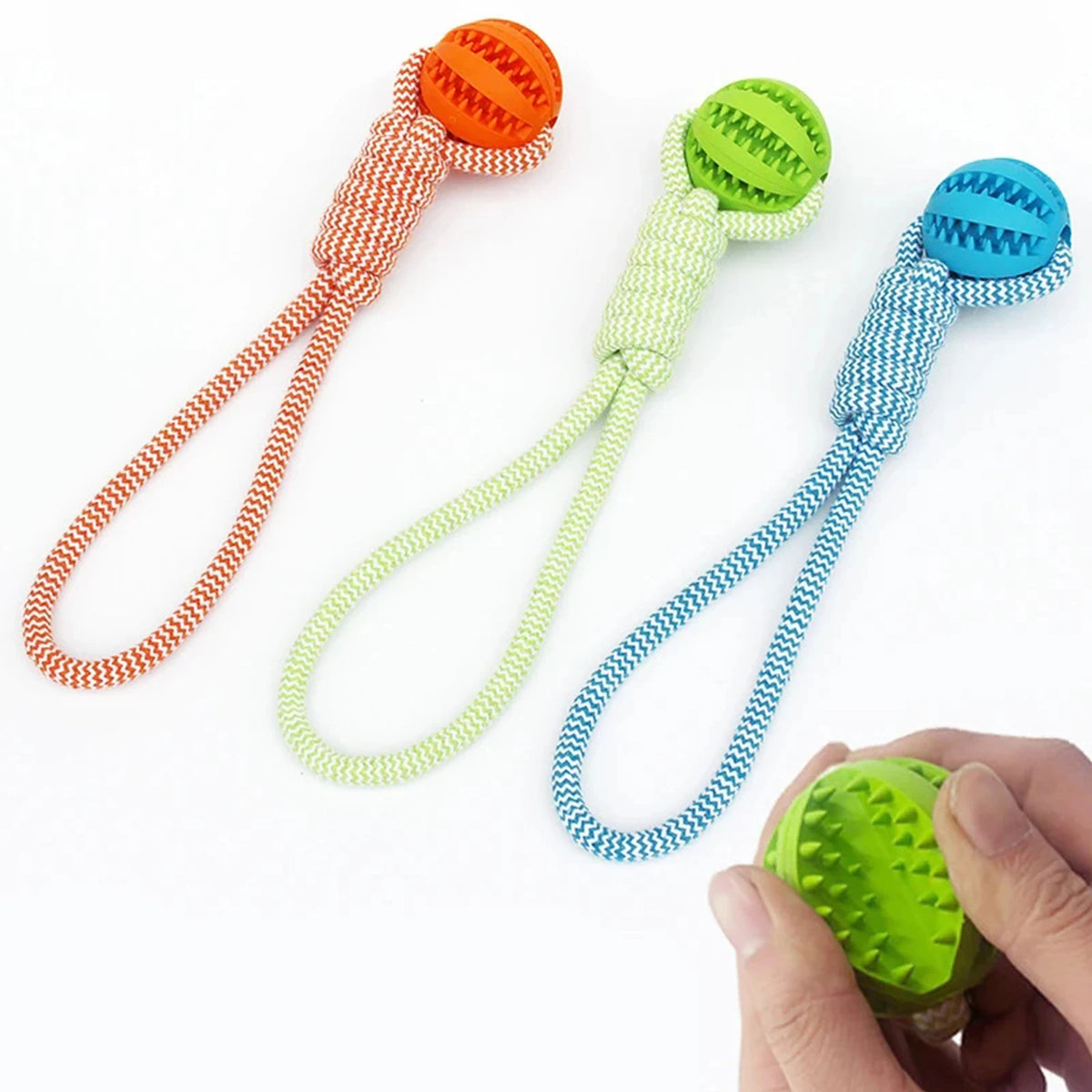 Dog Rope Tug Toy with Treat-Dispensing Ball – dog toy photo 6