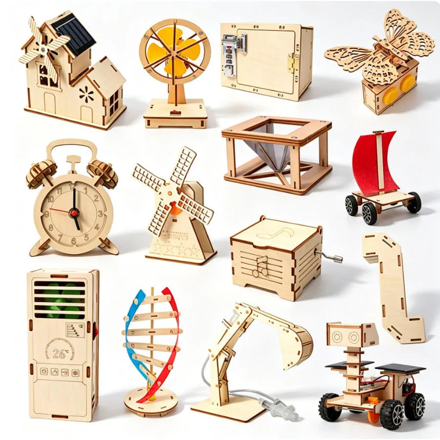 DIY Science Experiment Kits for Kids – STEM Assembly Projects: Periscope, Solar Car, Robot Arm & More, 33 Kits