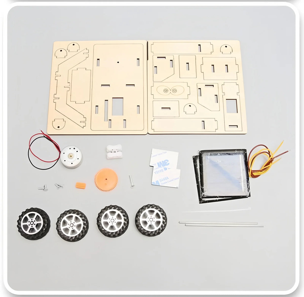 Solar-Powered Car & Lunar Rover DIY Wooden Model Kits – stem kit photo 6