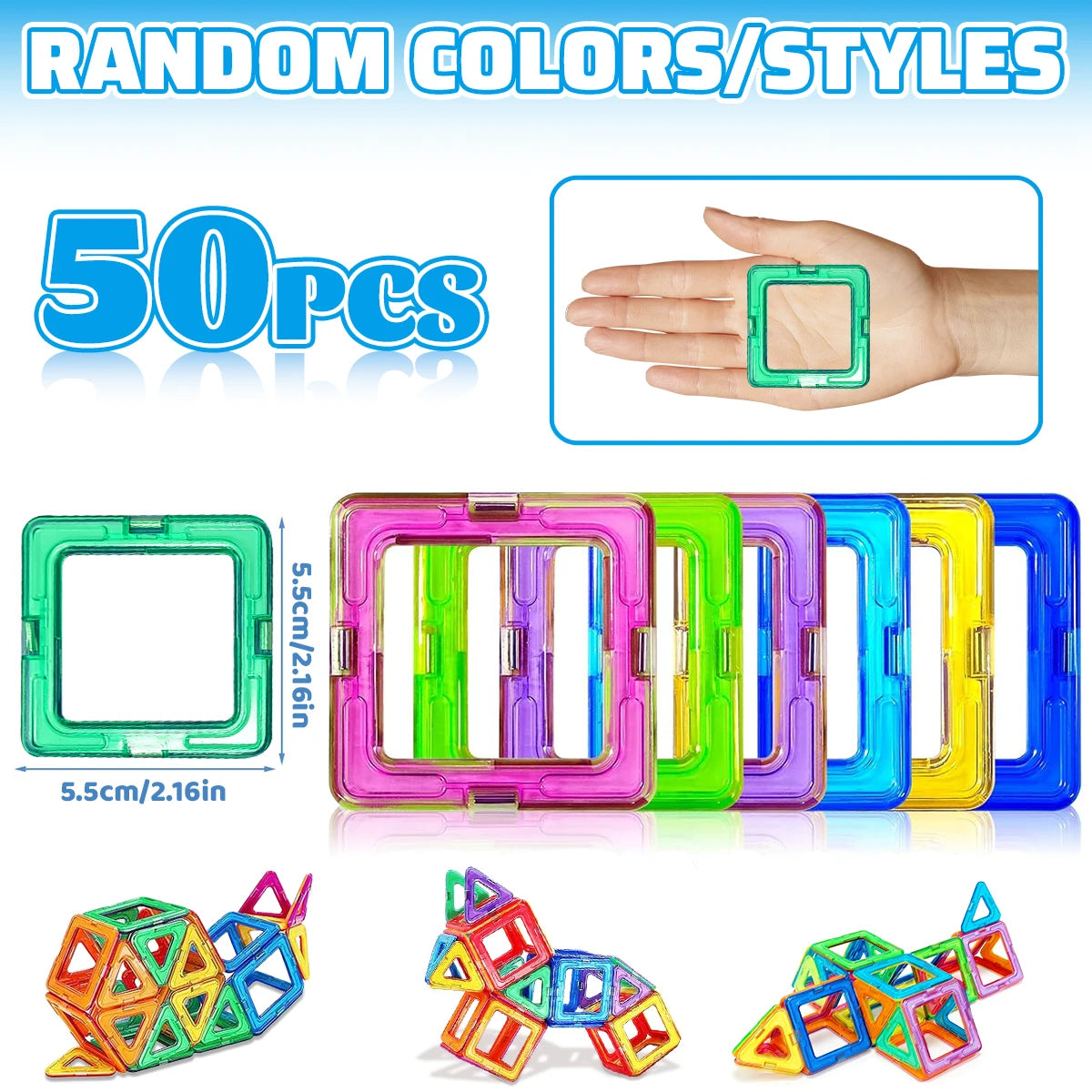 Magnetic Building Blocks Set for Kids – photo 8
