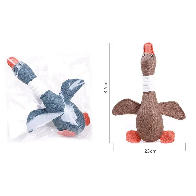 Plush Duck Squeaky Dog Toy – photo 4