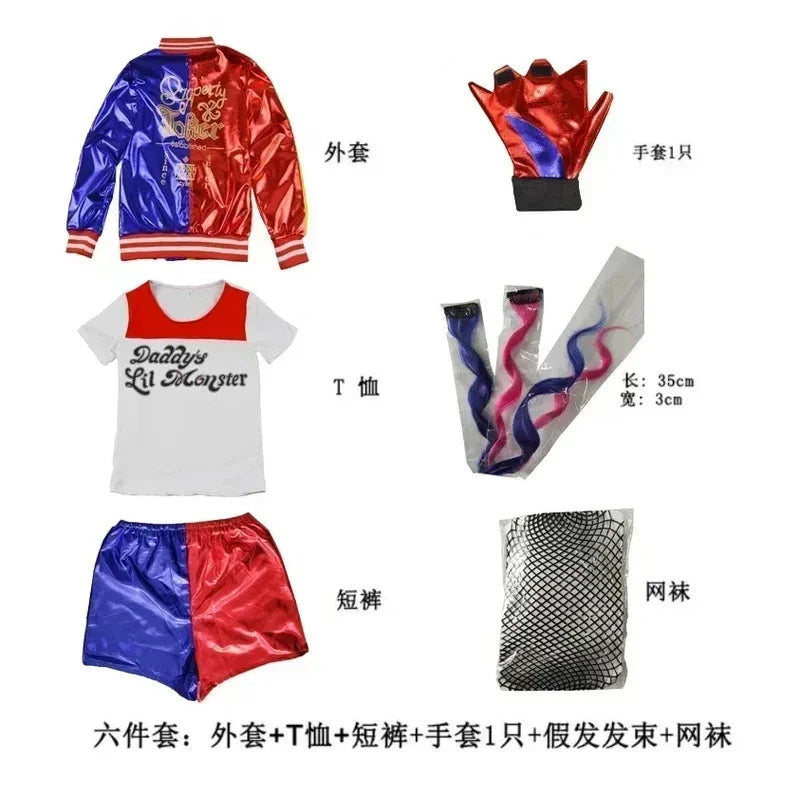 Harley Quinn Kids Cosplay Costume Set – kids costume photo 4