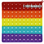 1–100 Number Push Bubble Counting Mat – Silicone Pop Math Learning Toy for Preschool Kids