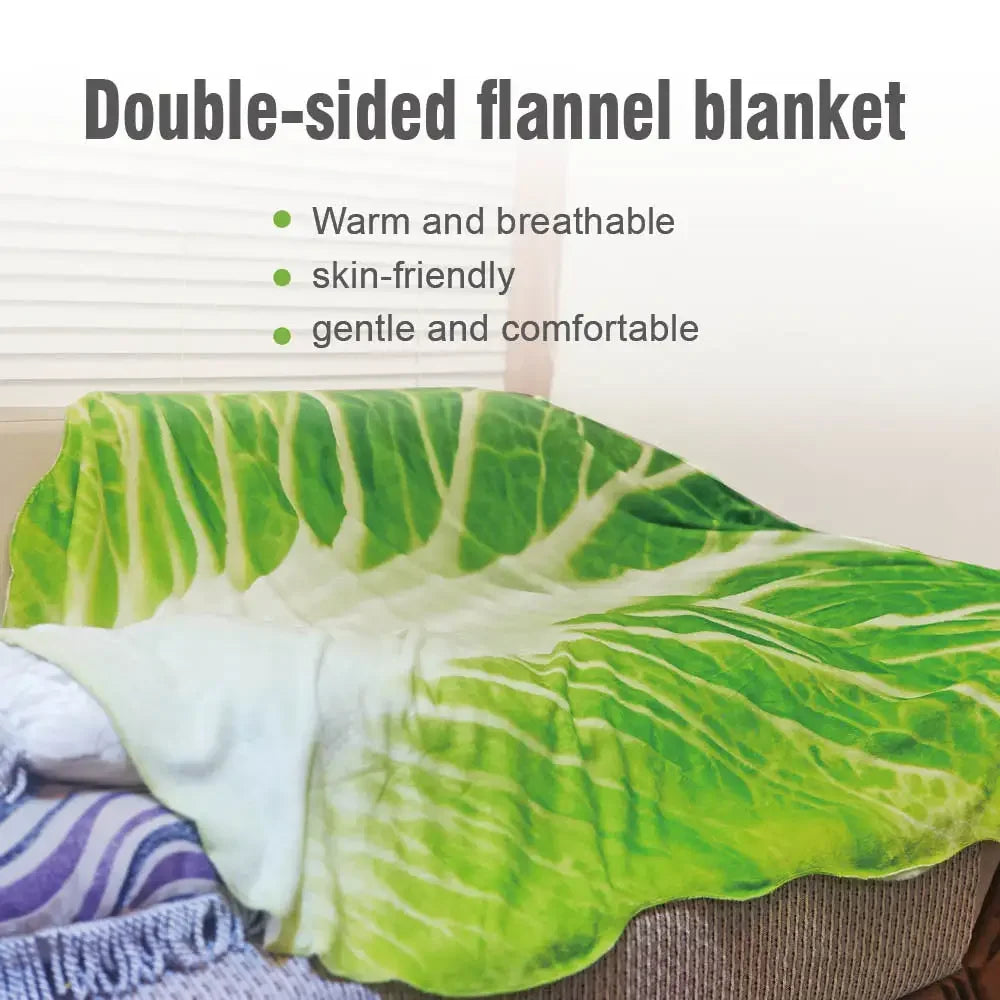 Cabbage Leaf Throw Blanket – throw blankets photo 2