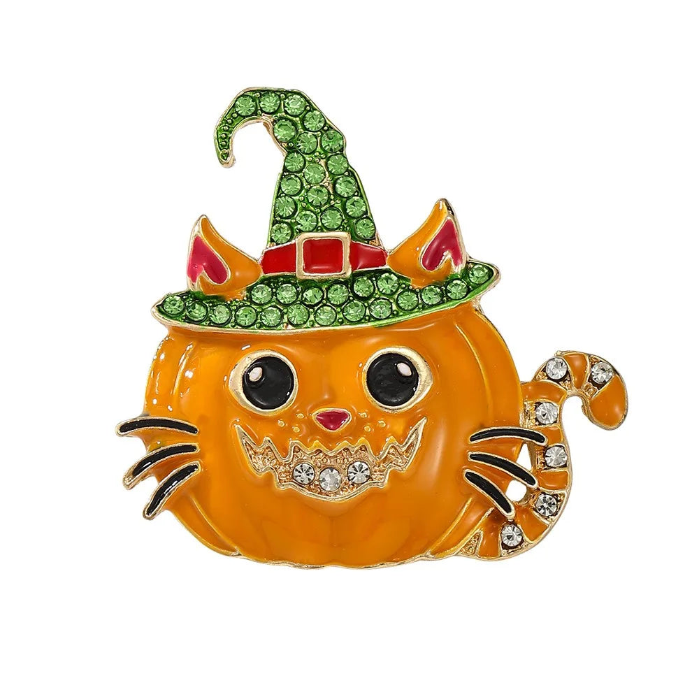 Halloween Pumpkin Cat Brooch Pin – photo 7