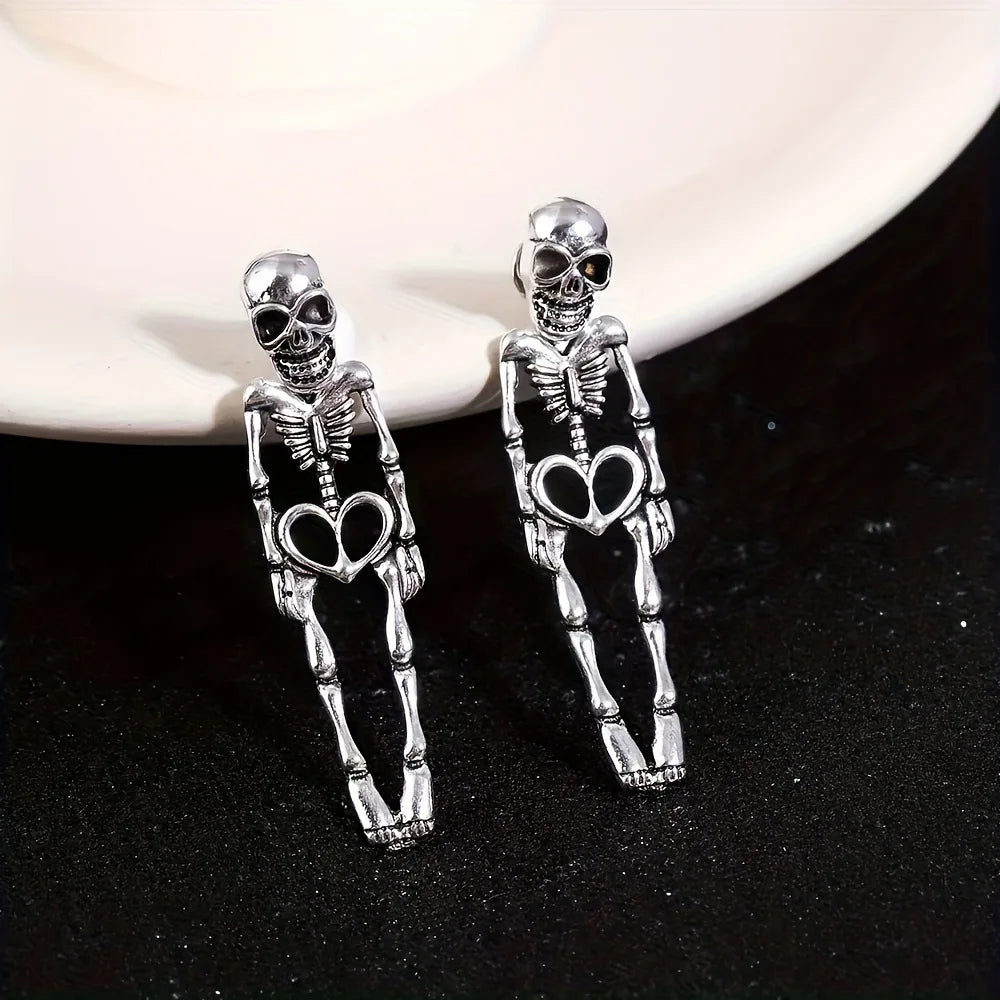 Halloween Skull & Bloody Dagger Earrings – photo 4