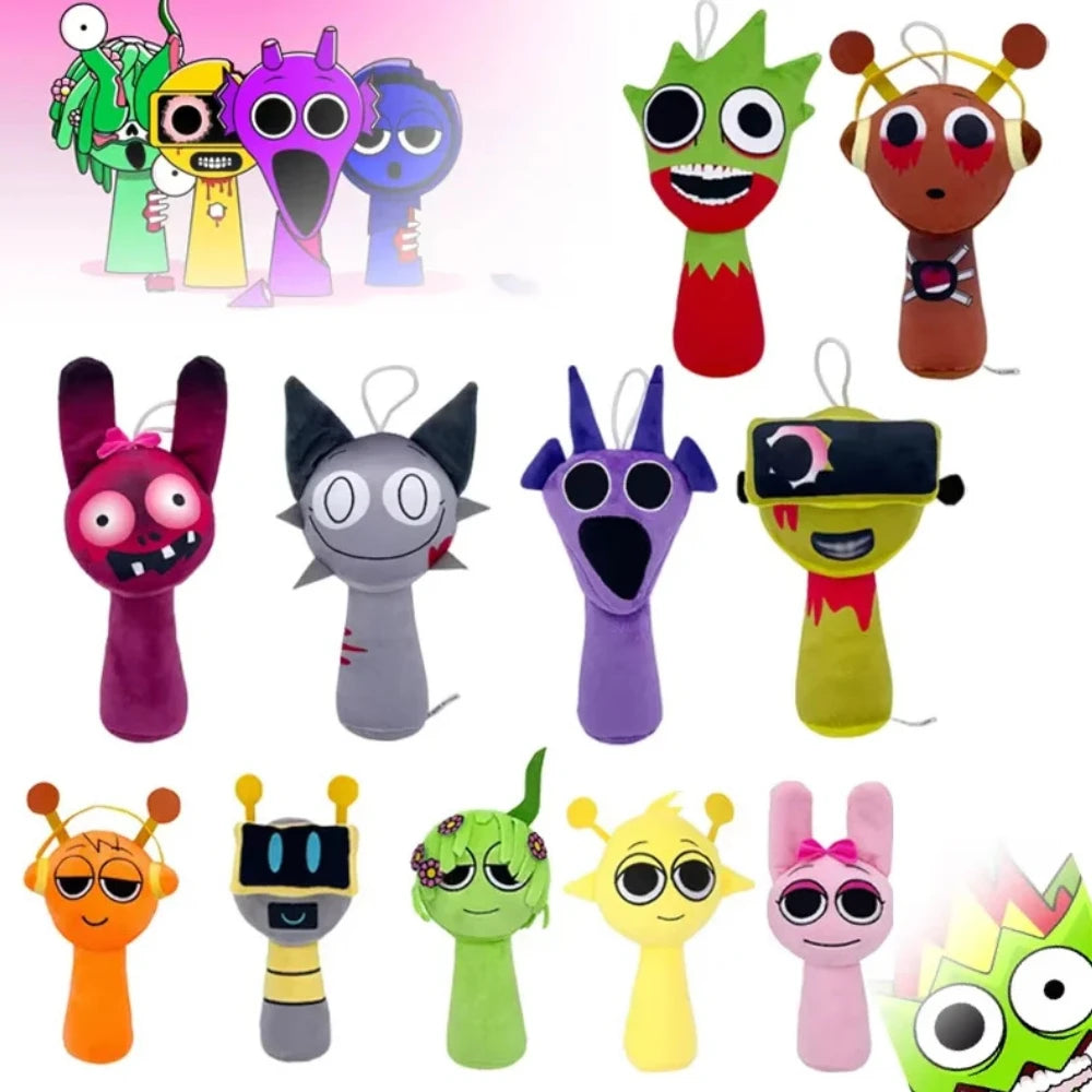 Sprunki Plush Toys – Soft Stuffed Character Dolls, 65 Styles to Collect, Christmas & Birthday Gift