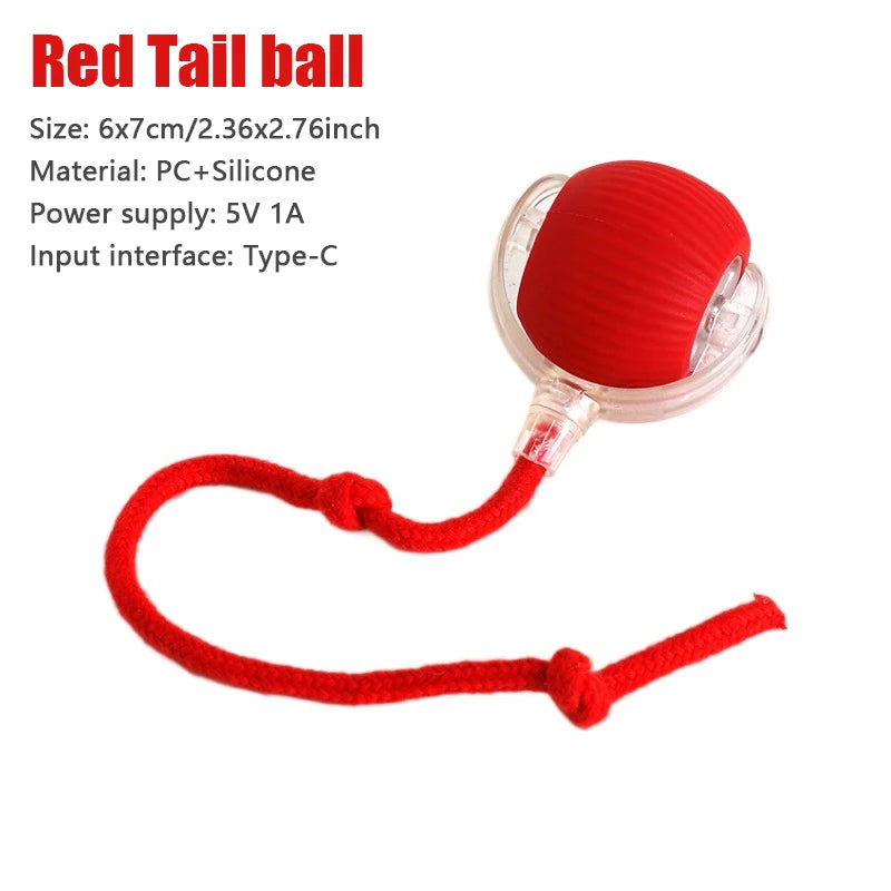 Automatic Rolling Cat Ball with Mouse Tail – cat toys photo 9