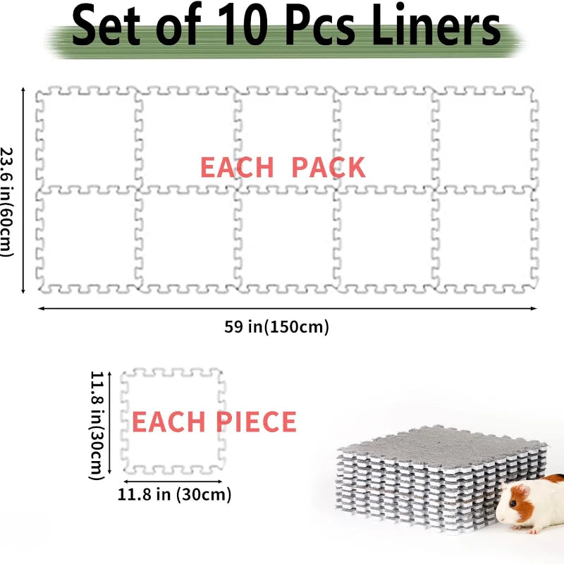 Interlocking Fleece Cage Mats for Guinea Pigs, Rabbits & Hamsters – small animal bedding photo 6