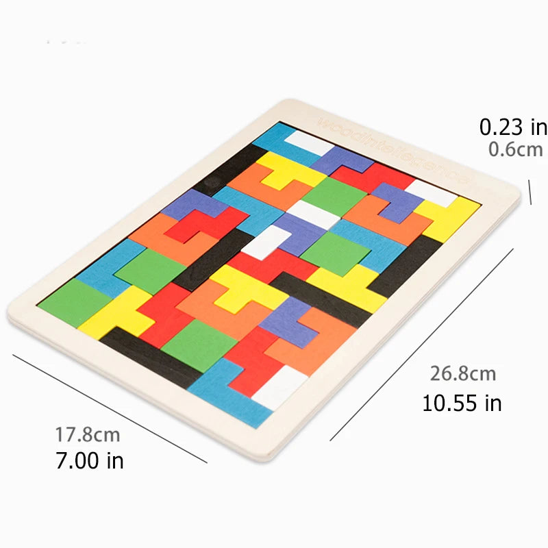 Colorful Wooden Tangram Puzzle – photo 5