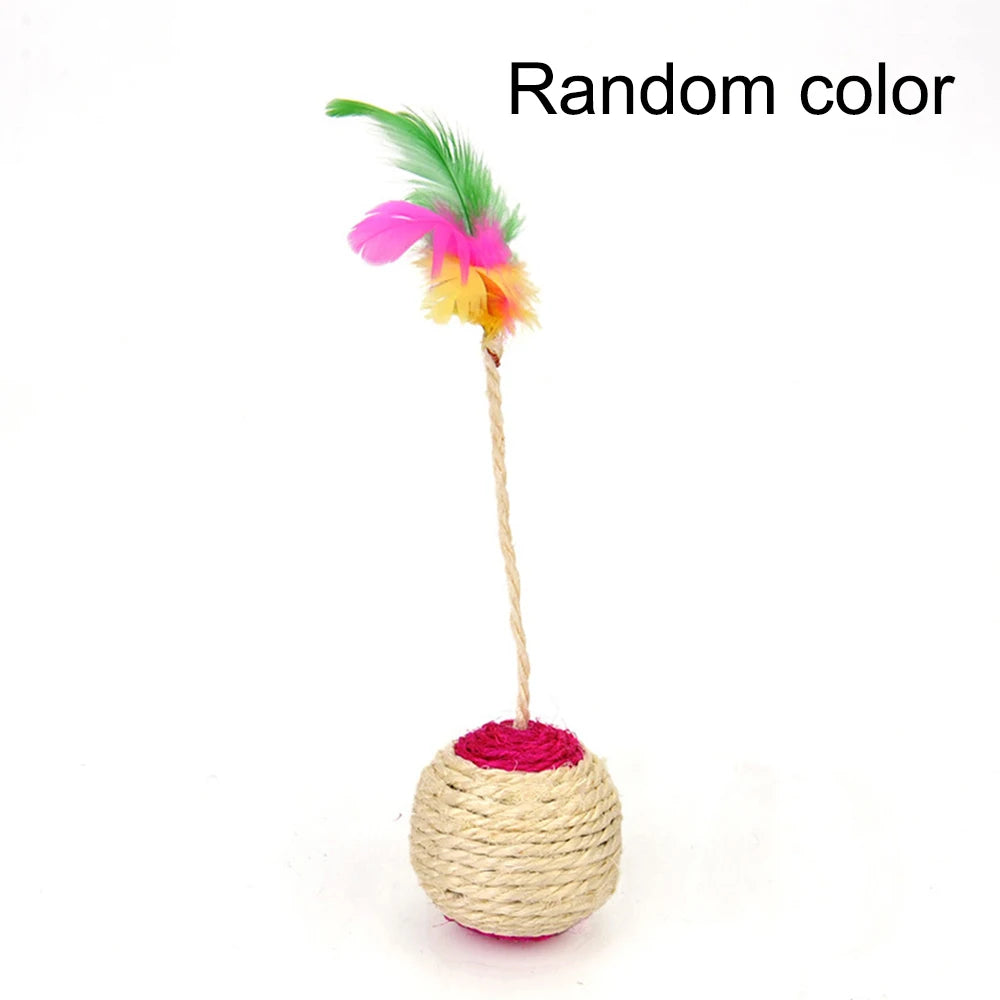 Sisal Feather Shuttlecock Cat Toy – cat toys photo 5