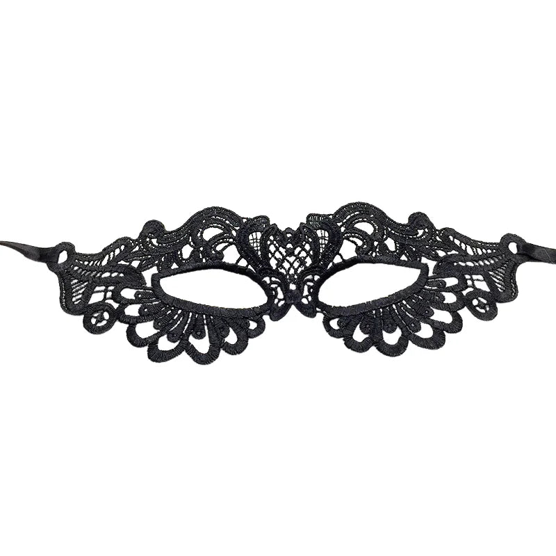 Black Lace Venetian Masquerade Eye Mask – costume mask photo 6